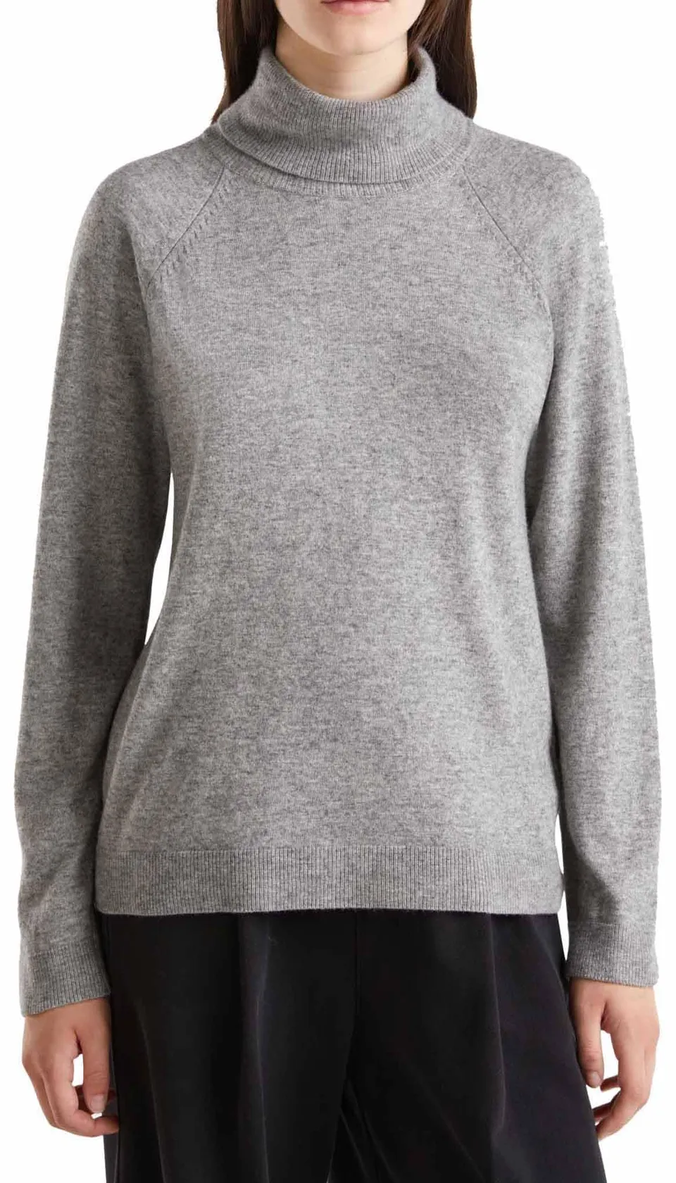 Benetton Maglieria Maglia Donna 1035d2551 Grigio Lana