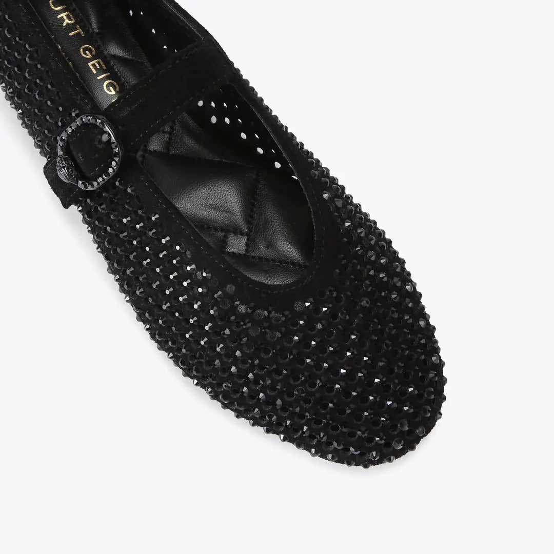 Kurt Geiger Mayfair 2656300209 Ballerina Nera Cristalli