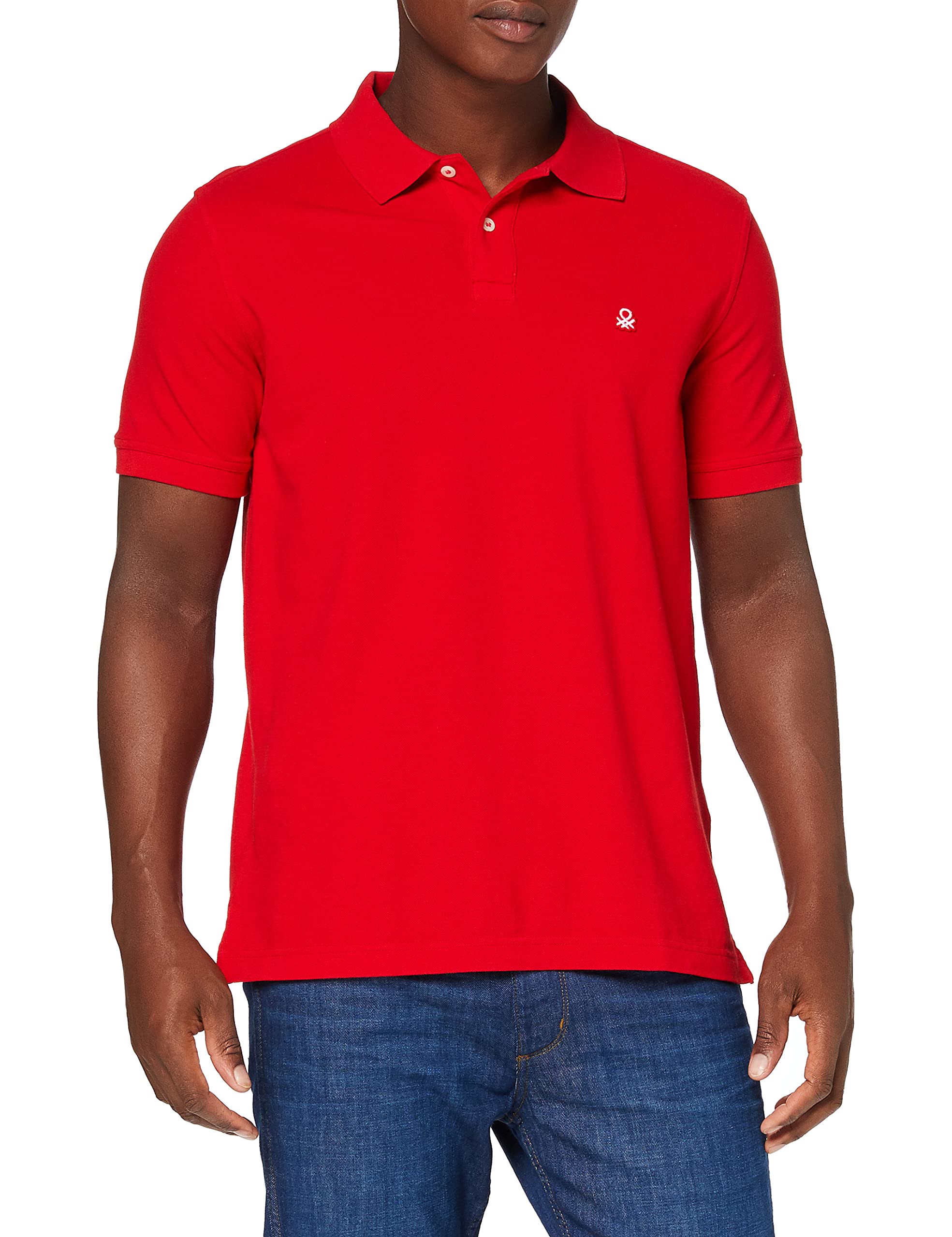 Benetton Polo 3089j3179 T-shirt Uomo Blu manica corta
