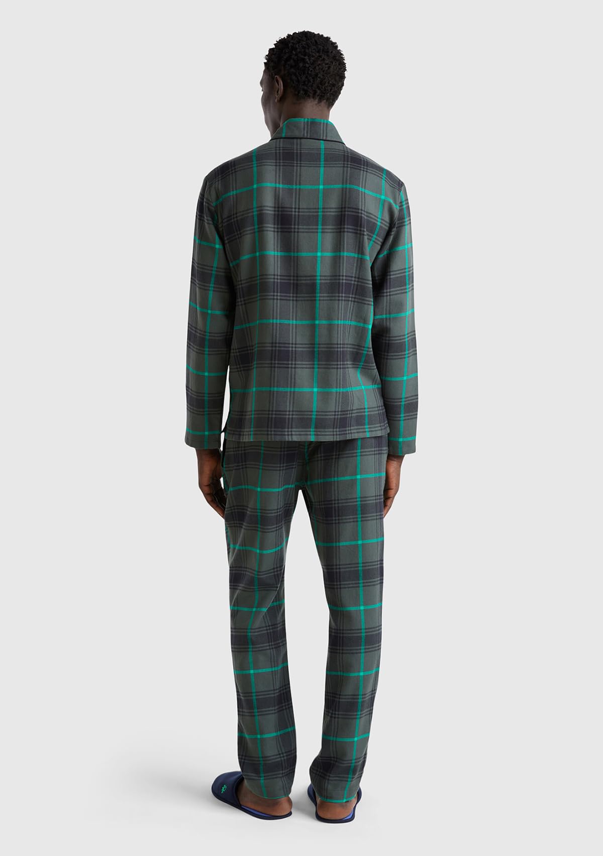Benetton 43UL4P00A Set Pigiama Uomo S Flanella