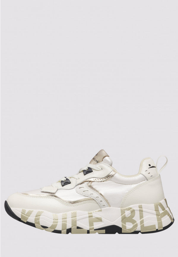 Voile Blanche Club 105 sneaker donna bianco platino suede