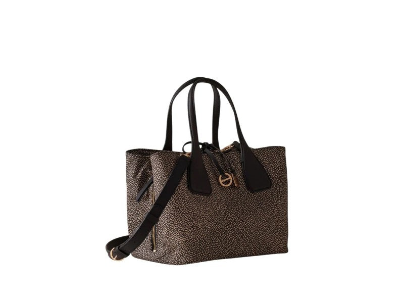 Borbonese Vis a Vis 91010215 Bauletto Op Naturale Nero