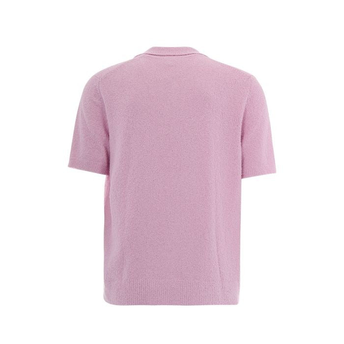 Lacoste AH0618 Polo Bouclé Rosa Uomo Cotone