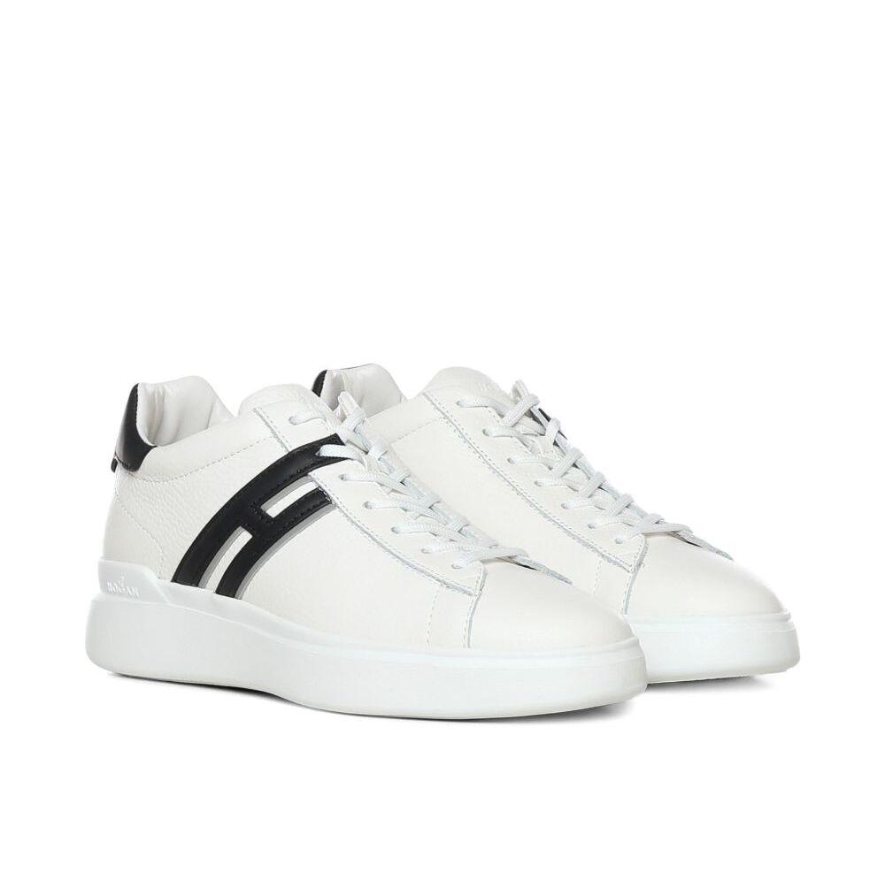 Hogan H580 sneakers uomo bianco nero pelle