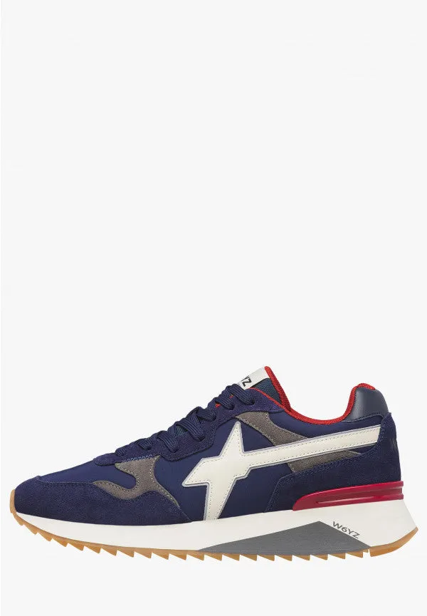 W6YZ Yak-M 2015185 25 Sneaker Uomo Navy Tessuto