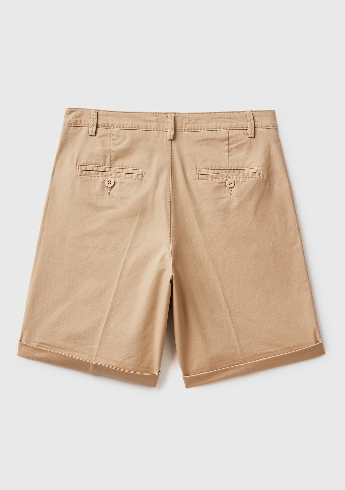 Benetton Bermuda Donna Beige 393 Tg 36 Cotone Stretch