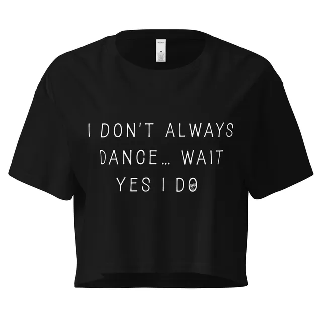 Pure Trash I Don't Always Dance crop top donna nero