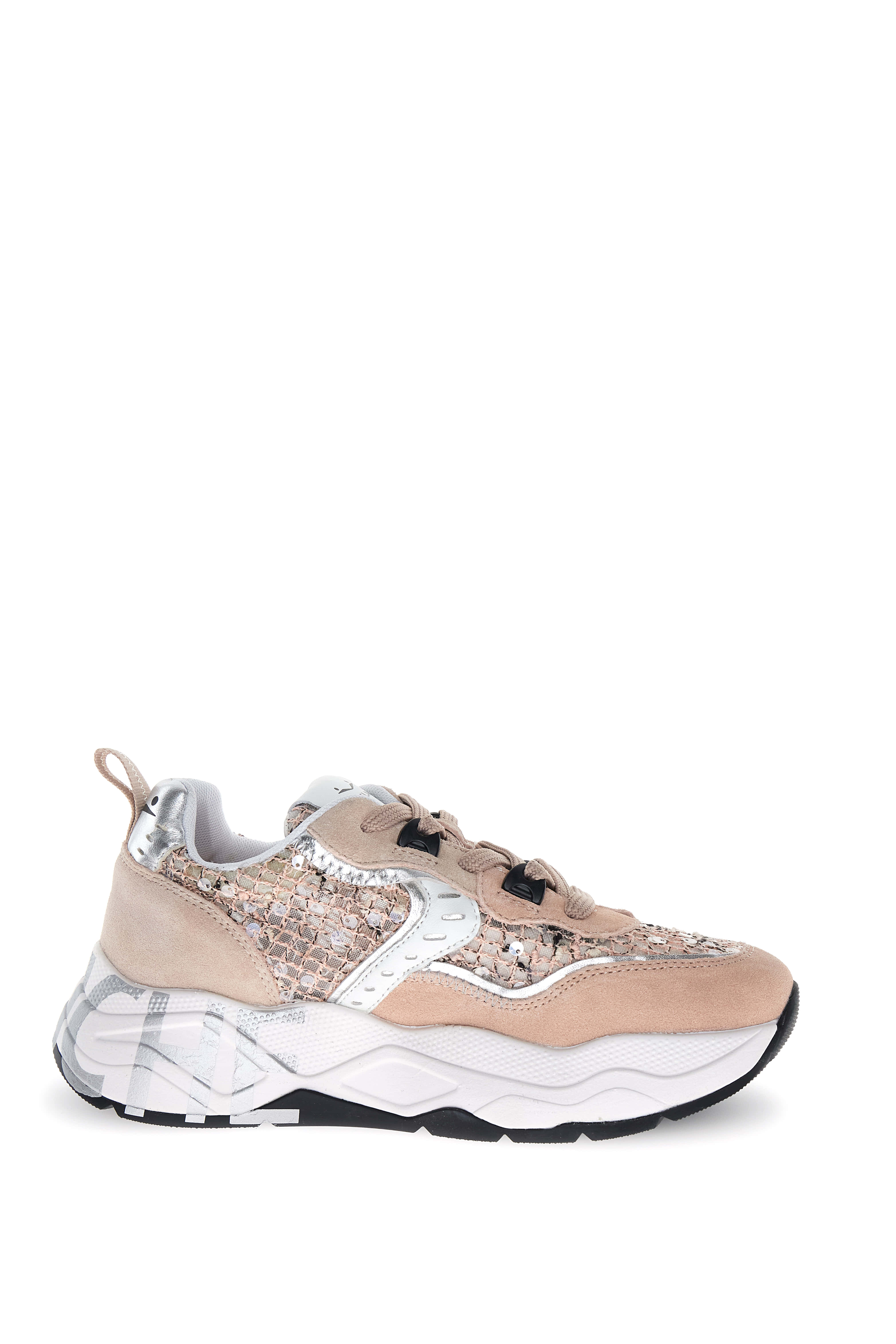 Voile Blanche Club 105 201981803 sneakers rosa bianco argento