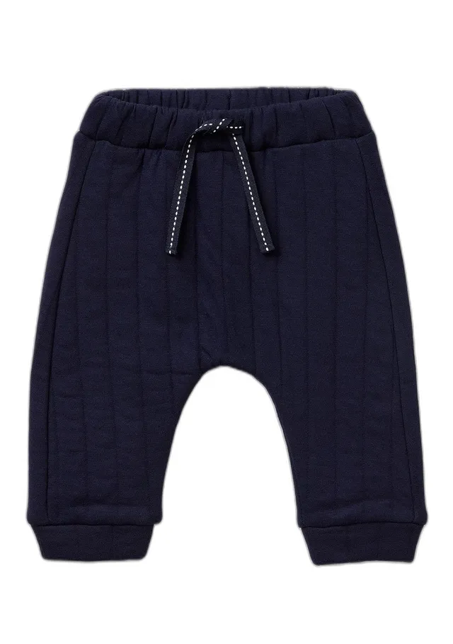 Benetton pantaloni bimbo jersey blu taglia 68 righe leggere