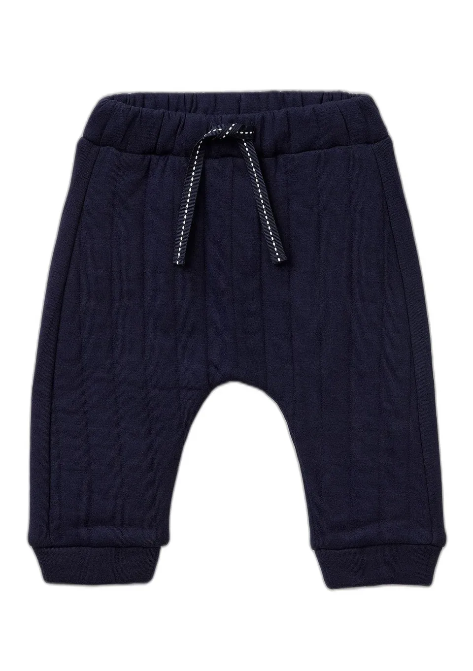 Benetton pantaloni bimbo jersey blu taglia 68 righe leggere