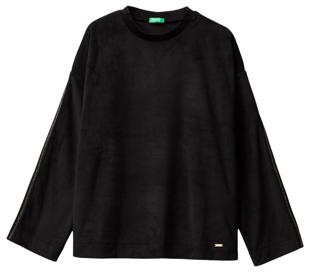 Benetton Maglieria 3jqa3m08b Maglione Beige ciniglia XXS