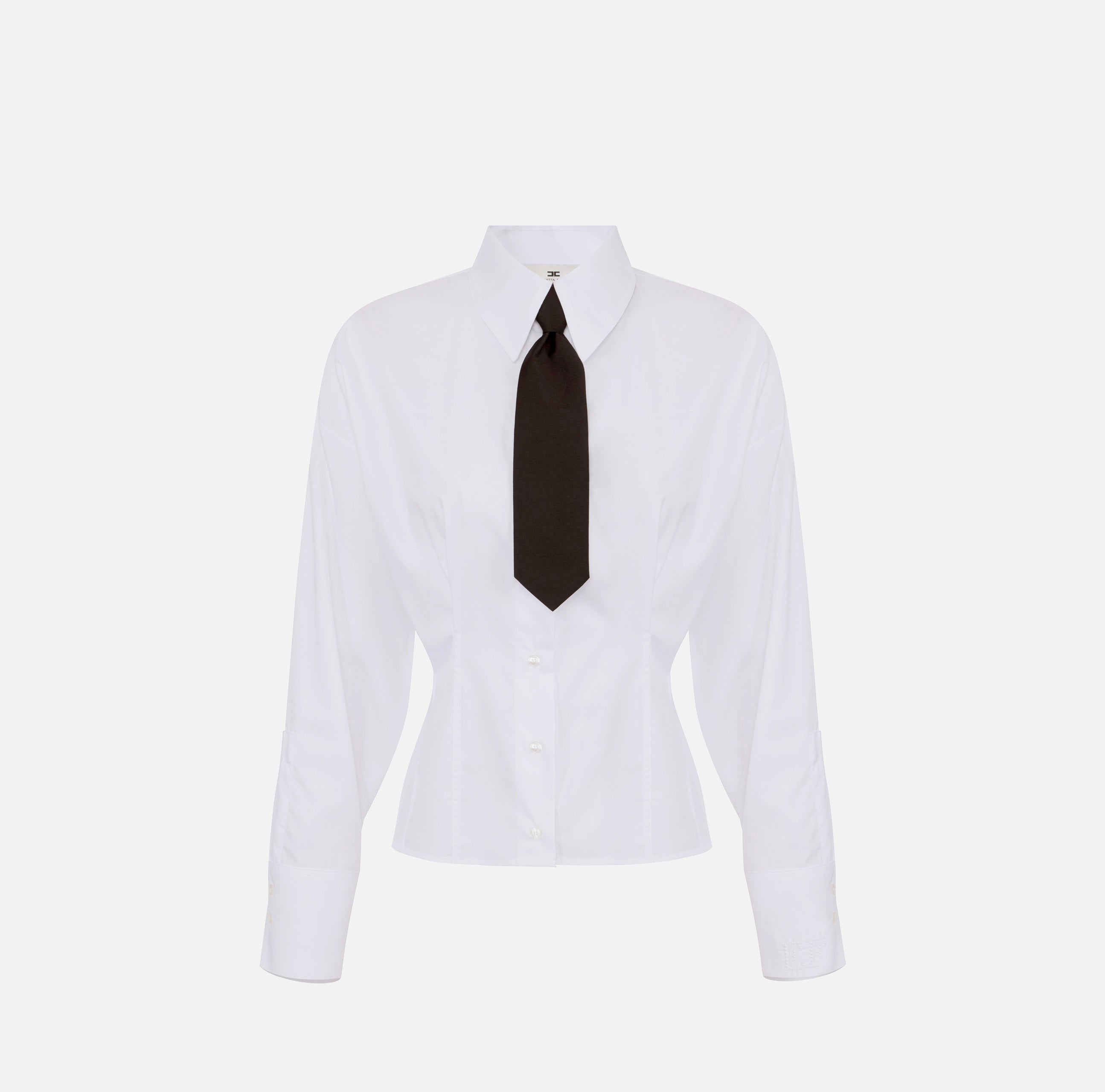 Elisabetta Franchi CA19867E2 Camicia Bianco Popeline