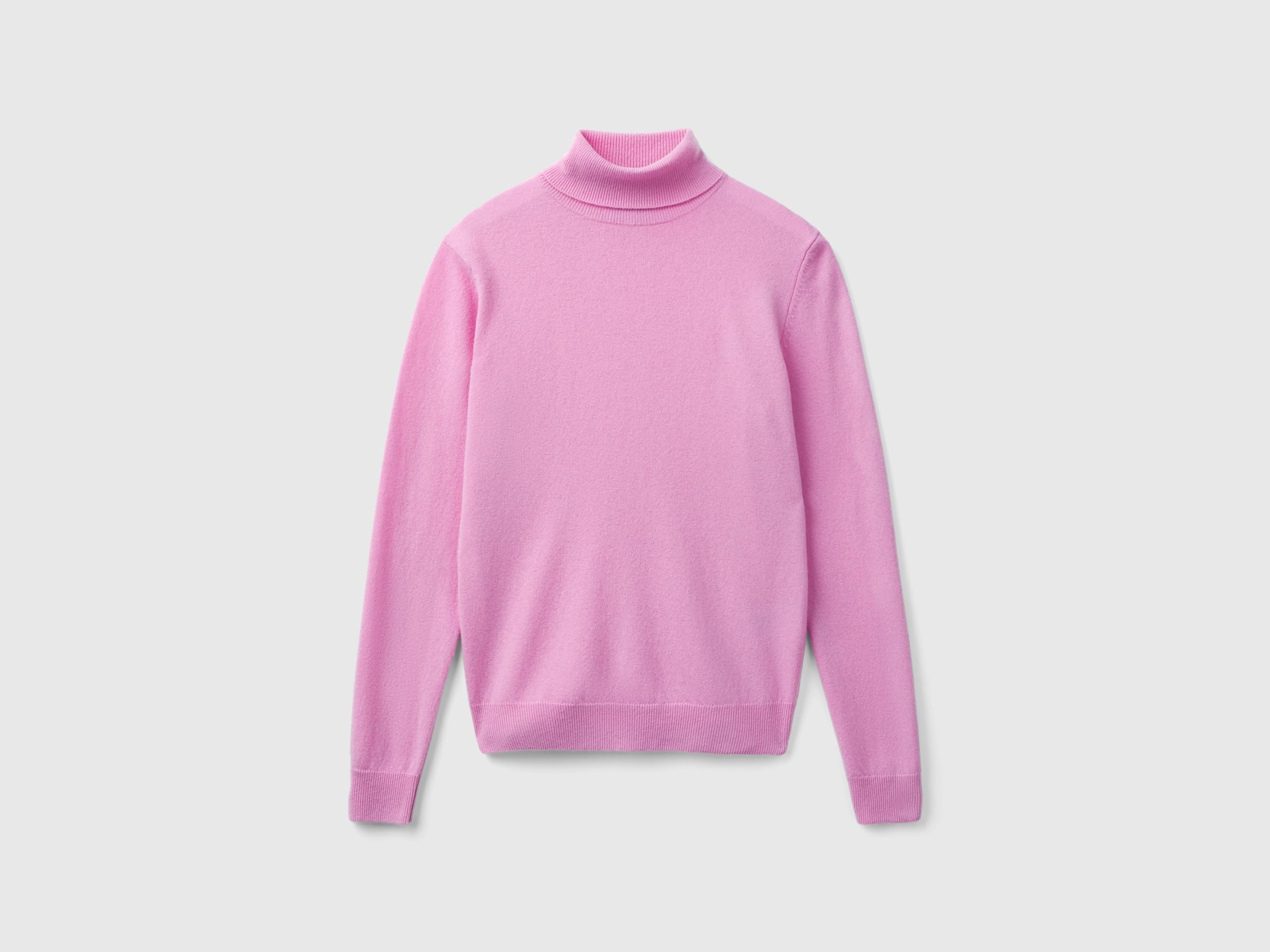 Benetton Maglia Ciclista 1002d2348 Maglione Donna collo alto