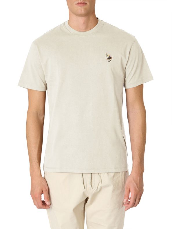 U.S. Polo Assn. US43154033 T-shirt Uomo Beige Cotone