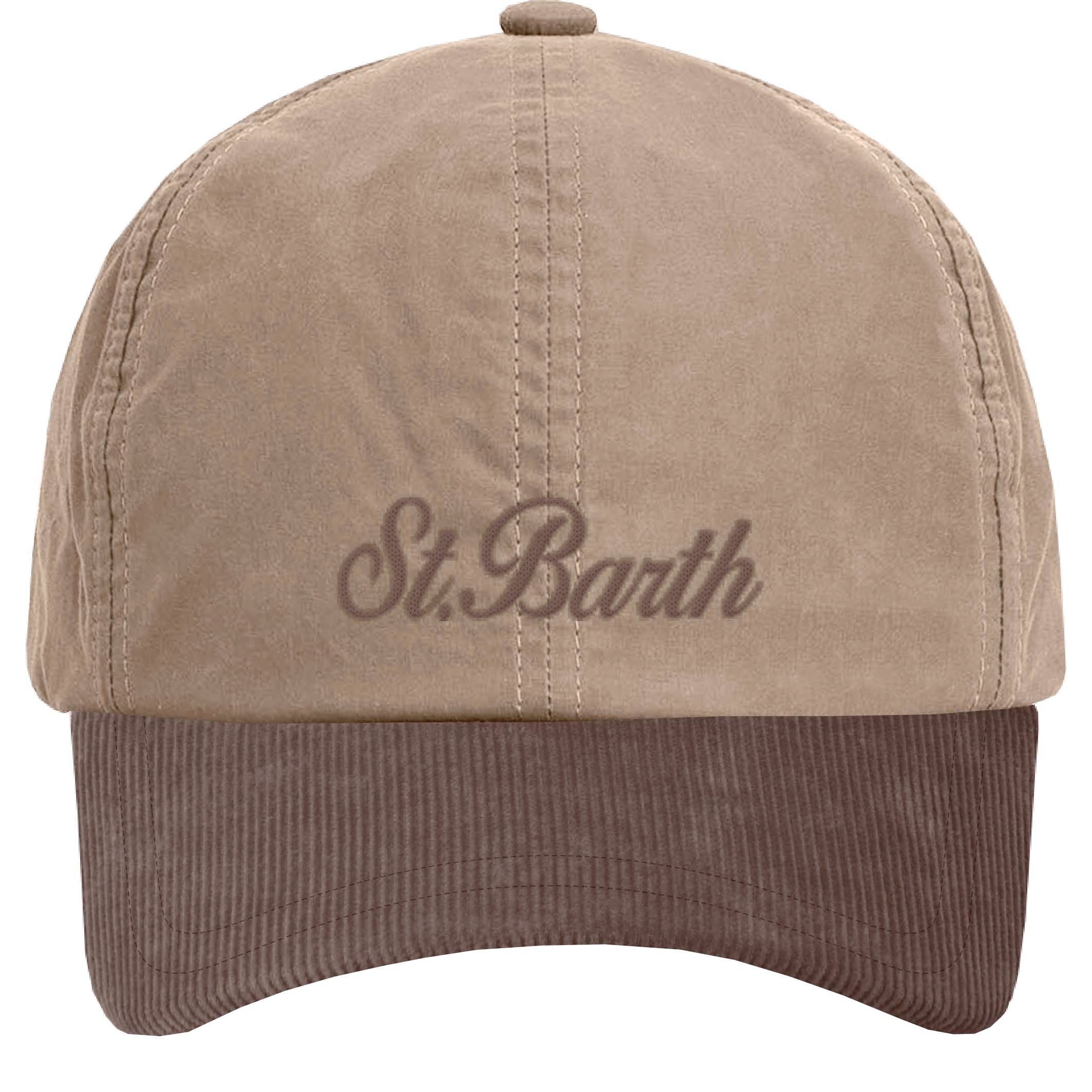 MC2 Saint Barth Baseball Wax Corduroy 00550M cappello nocciola marrone