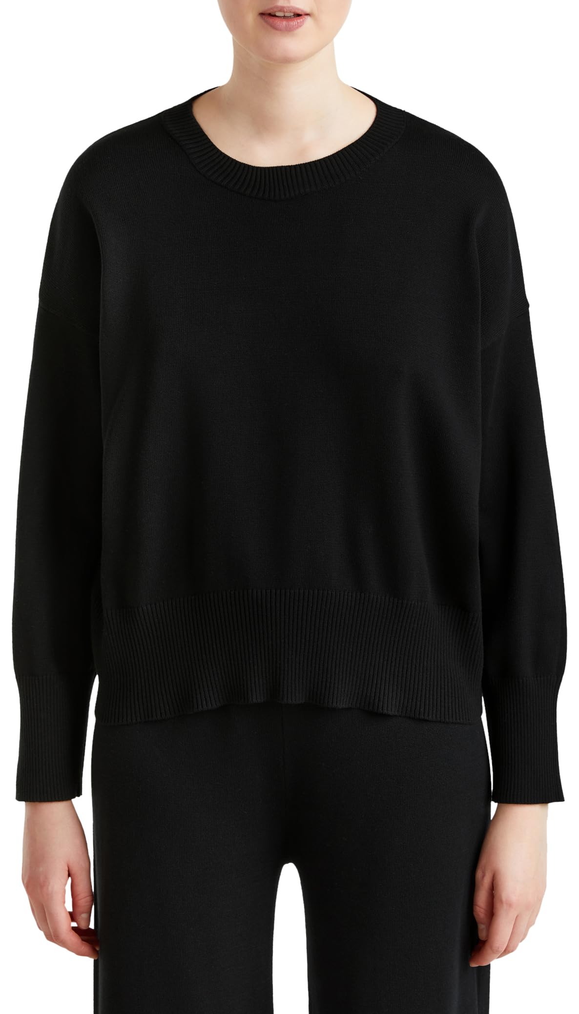 Benetton Maglieria maglione donna girocollo boxy quotidiano