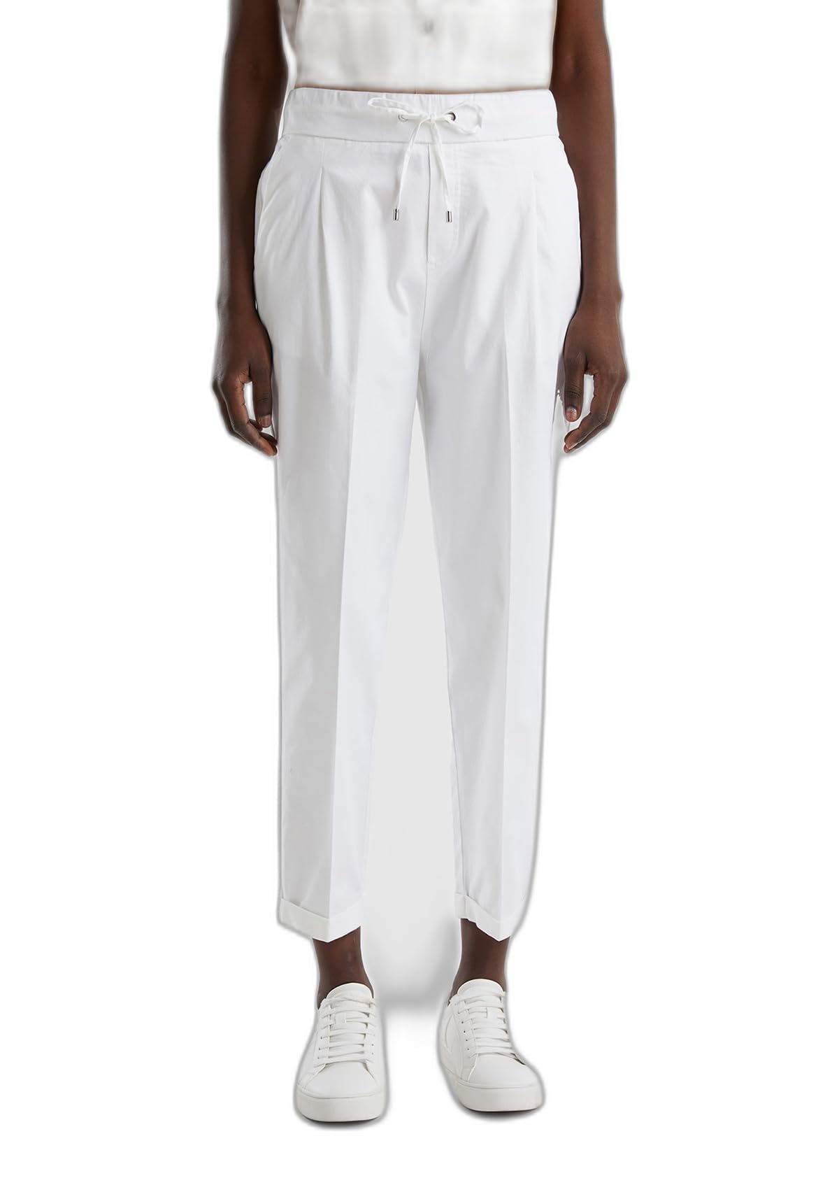 Benetton Pantaloni Joggers Donna cotone stretch coulisse