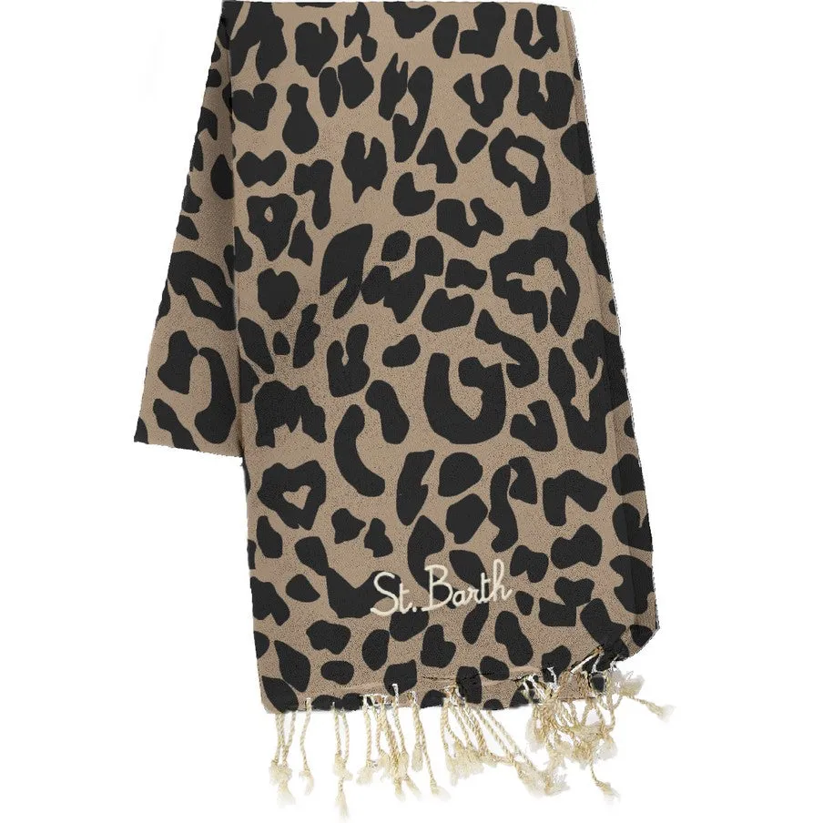 MC2 Saint Barth Foutas J N Telo Mare Leopard Beige/Nero