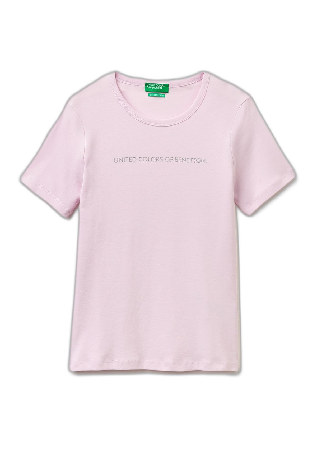 Benetton 3GA8E16A2 T-Shirt Donna Verde Glitter