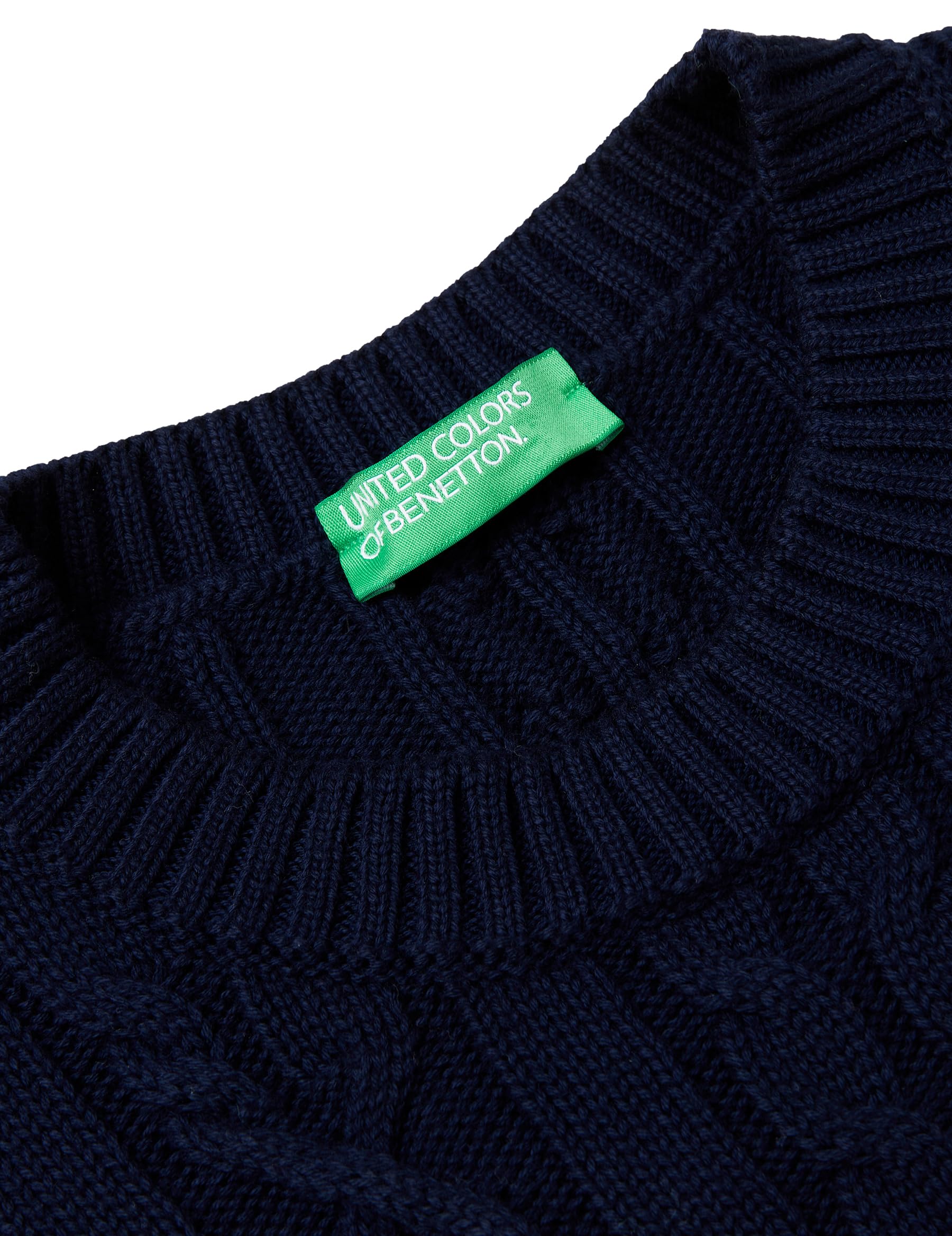 Benetton Gilet Cropped Girocollo Trecce Donna