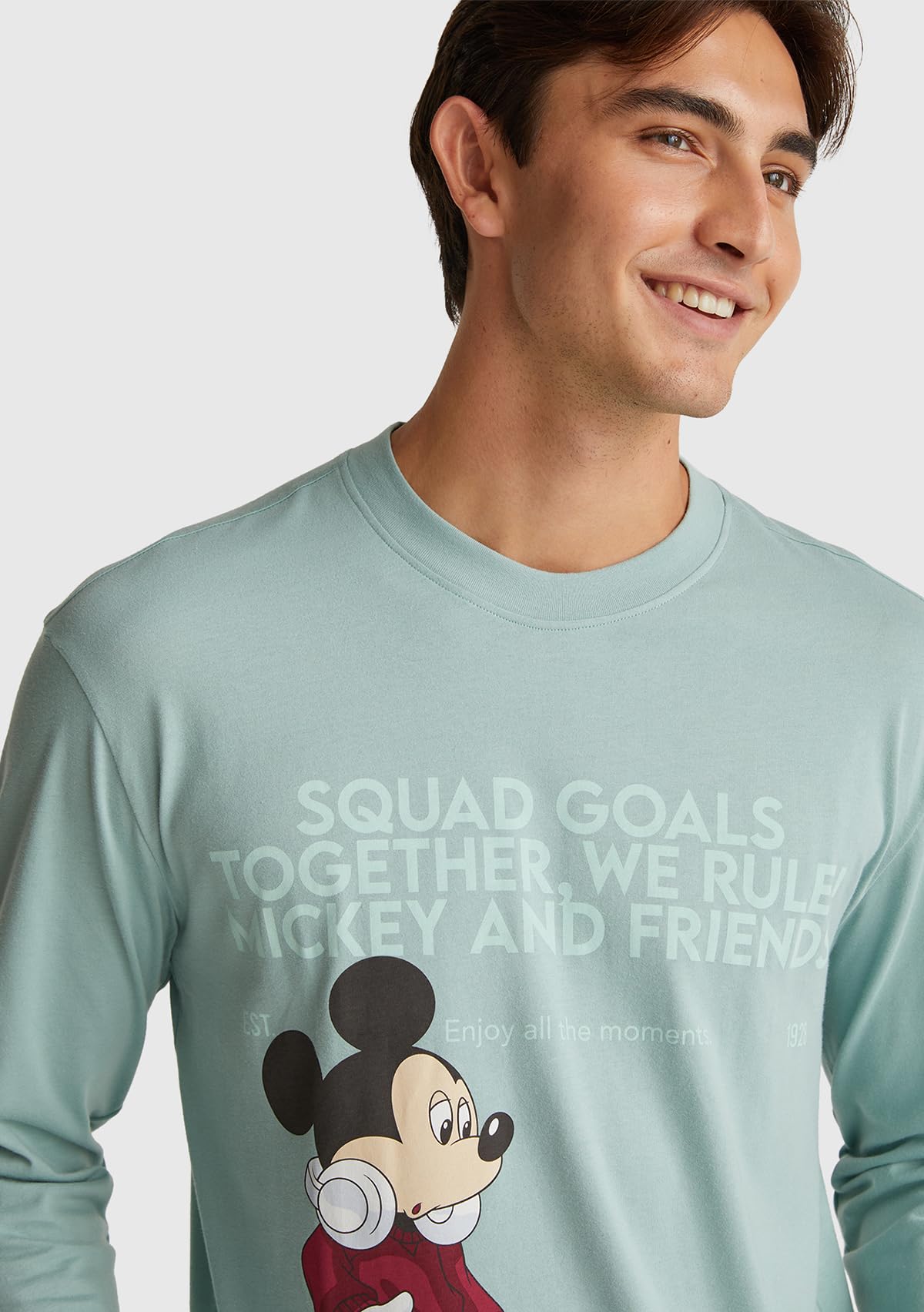 Benetton Pigiama Maglia Uomo Disney maniche lunghe jersey