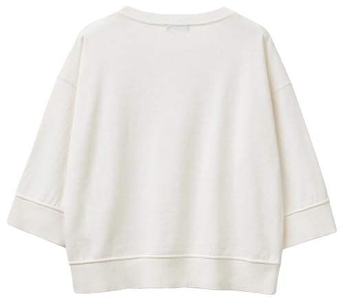 Benetton Maglieria maglione girocollo boxy manica 3/4