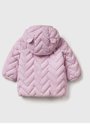 Benetton Giubbotto Imbottito Bimbo Cappuccio Orecchie Coniglietti