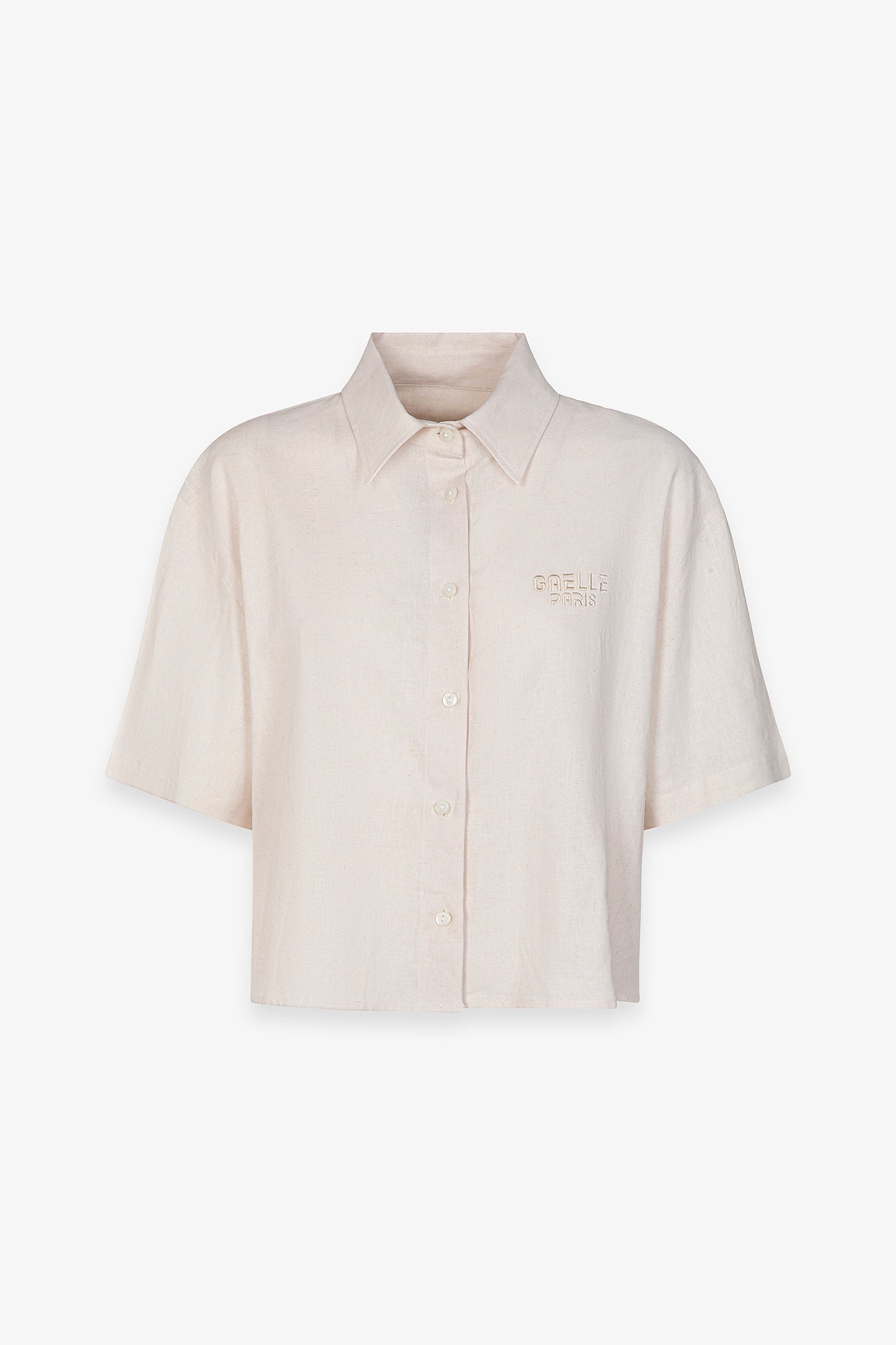 Gaelle Paris GAABW10025 Camicia Avorio Misto Lino