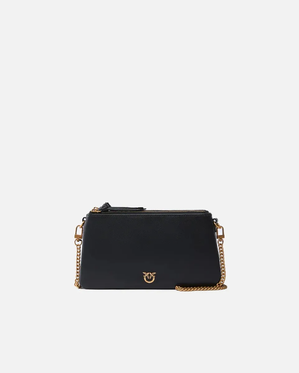 Pinko Mini Double 105359 Borsa Donna Nero Antique Gold