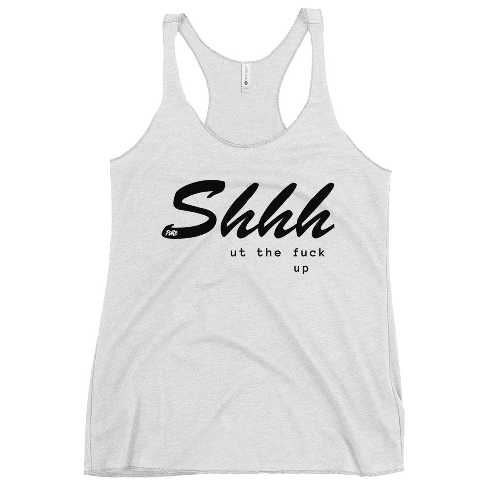 Pure Trash Shhhut canotta donna racerback nera S