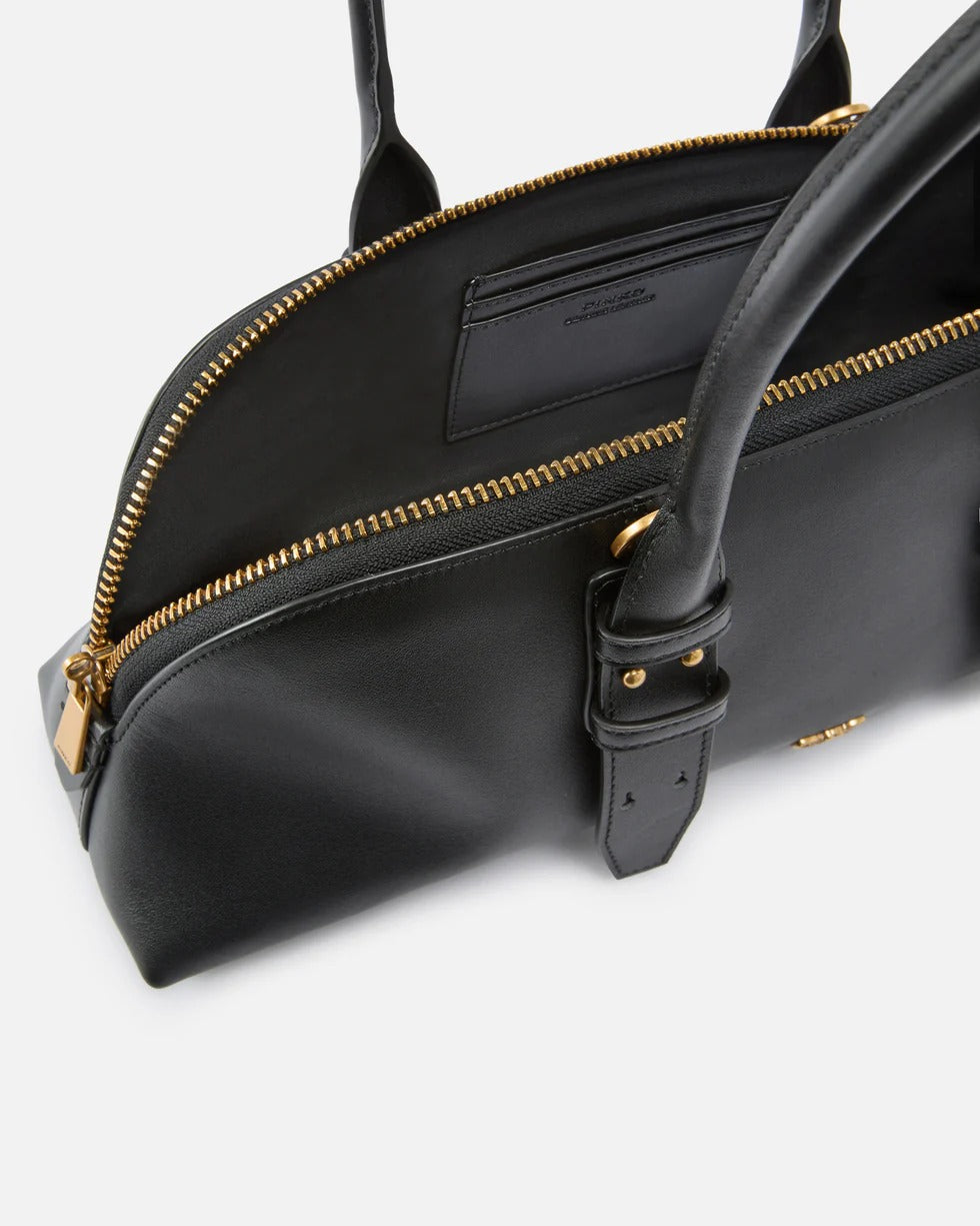 Pinko Bowling Escape 106169 A0QO Borsa Pelle Nera Gold