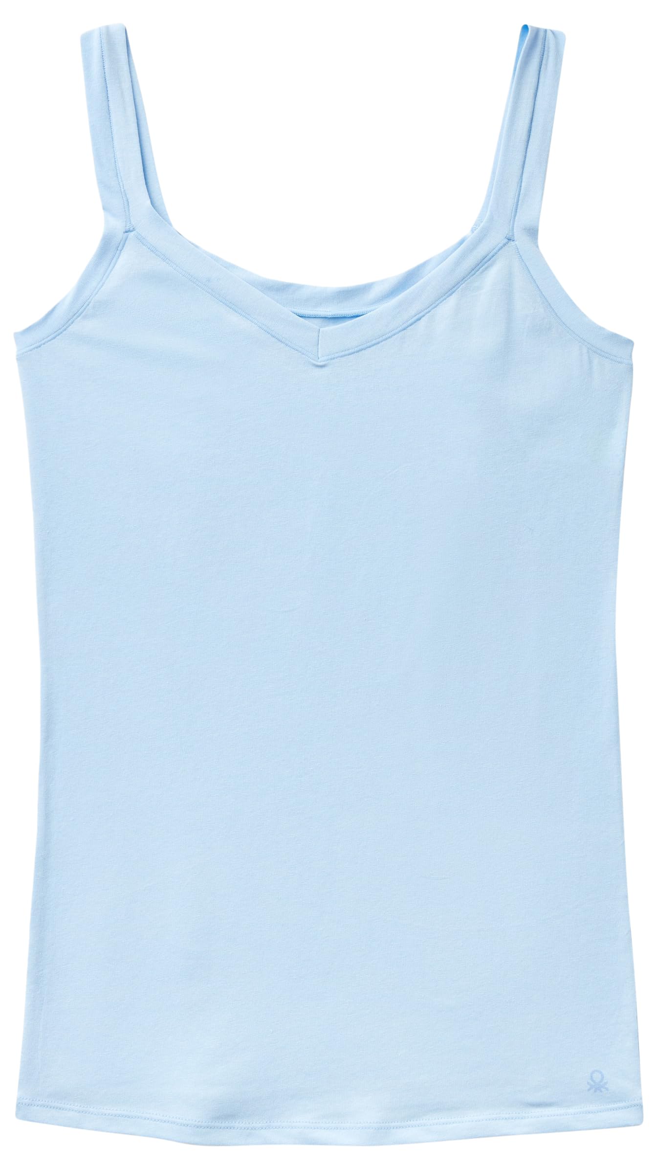 Benetton canottiera donna celeste 2k3 cotone