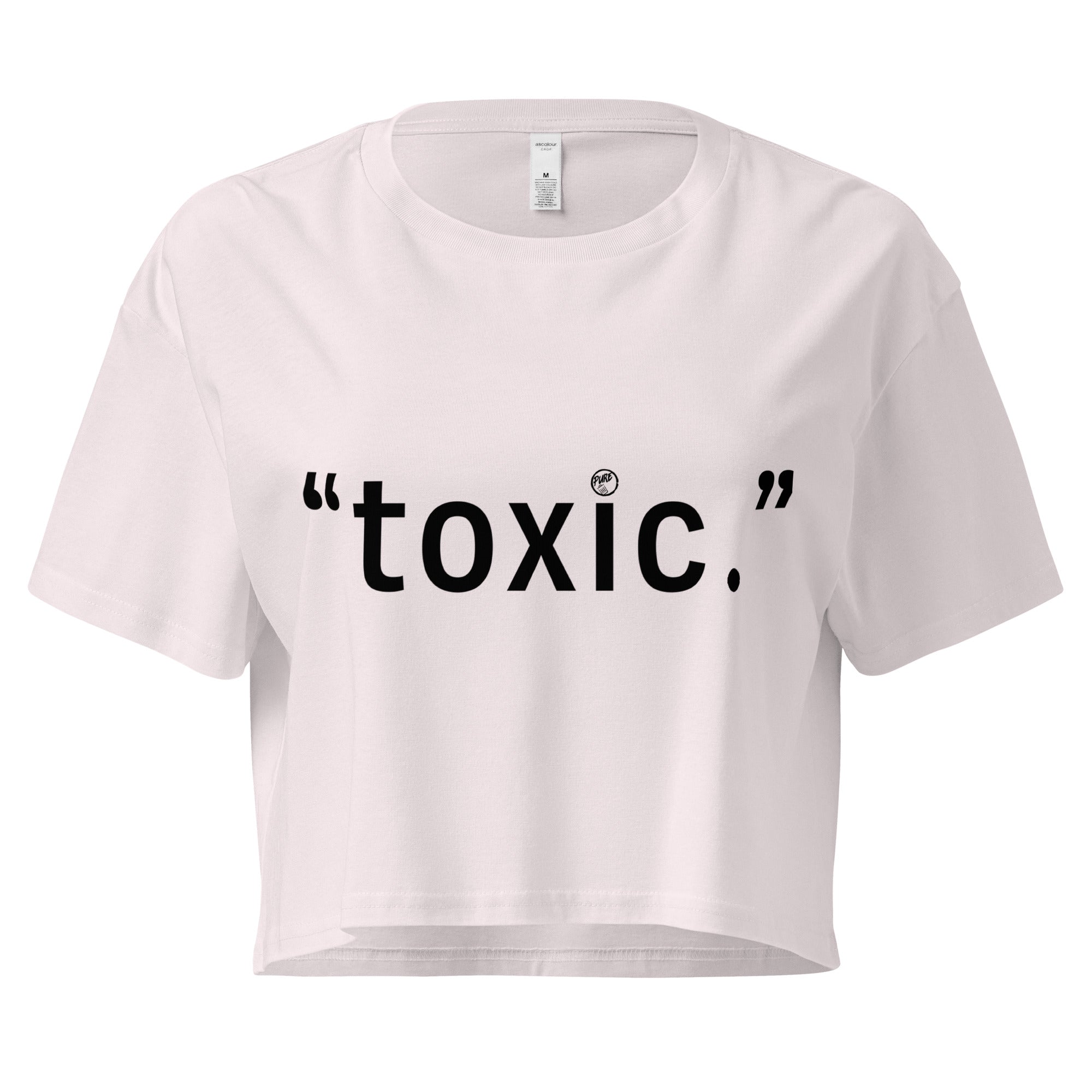Pure Trash Womens T-Shirts toxic. crop top donna cotone nero