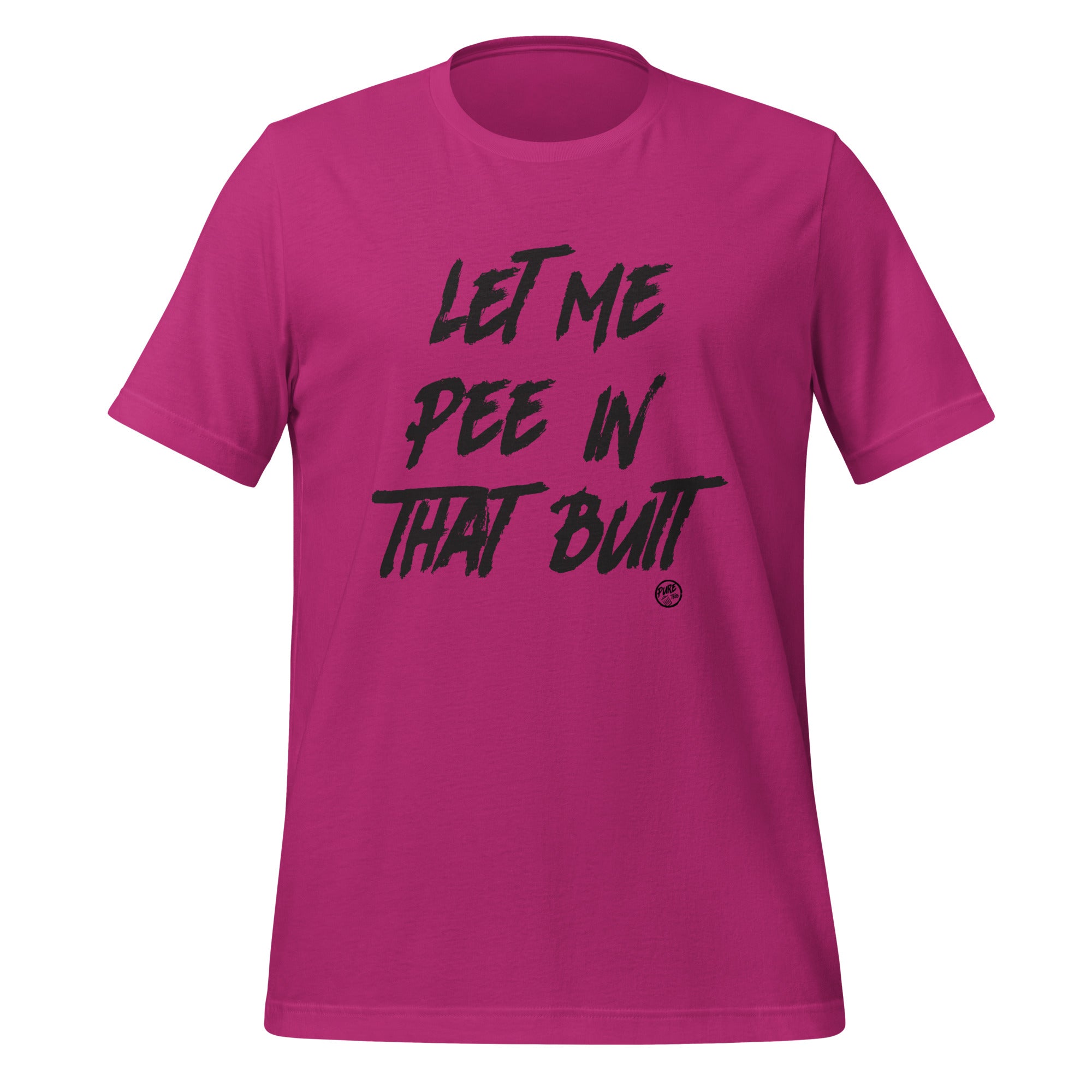 Pure Trash Let Me Pee In That Butt maglietta uomo verde cotone