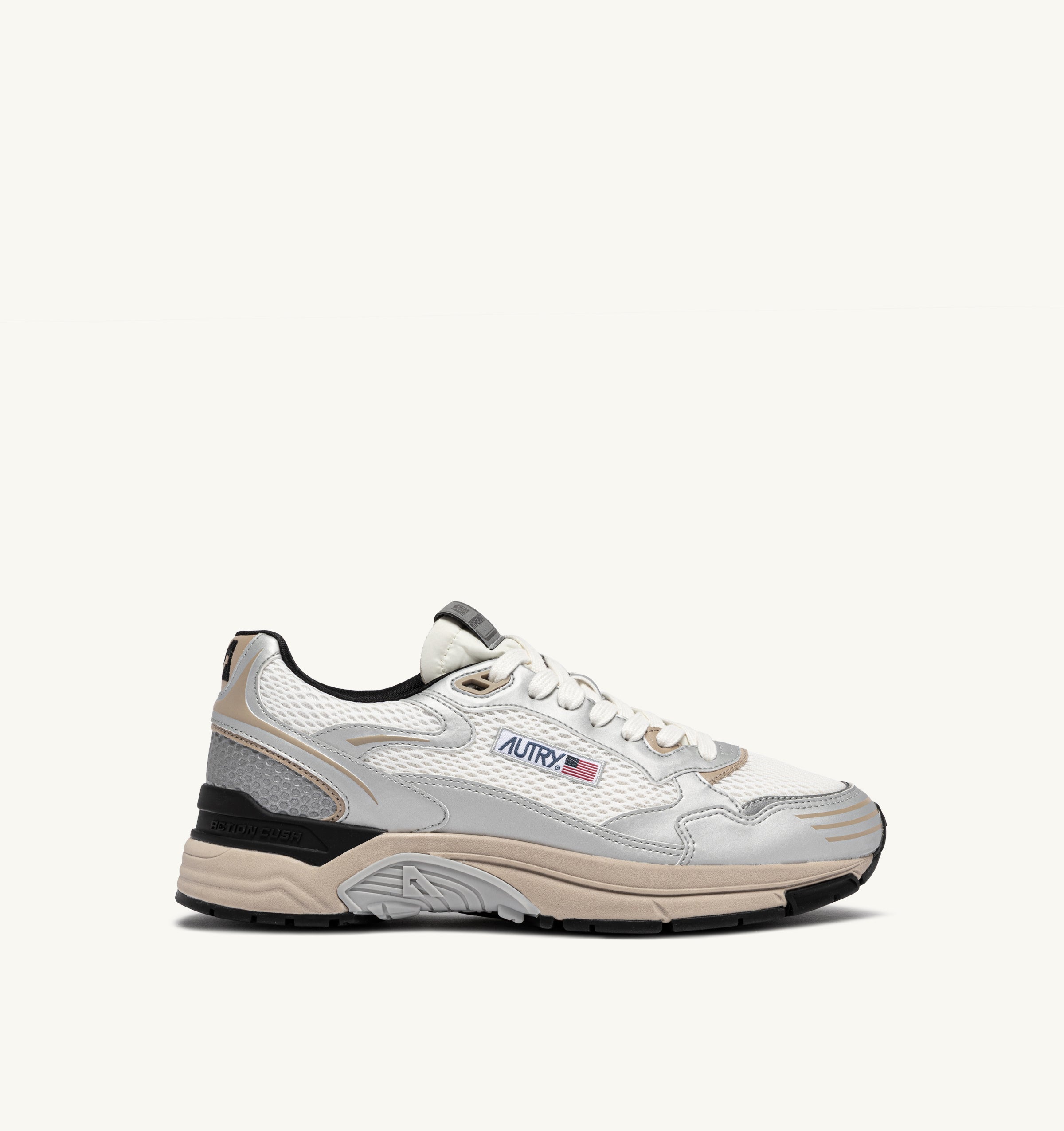 Autry Hyperway Low HYLM sneakers uomo Silver pelle mesh