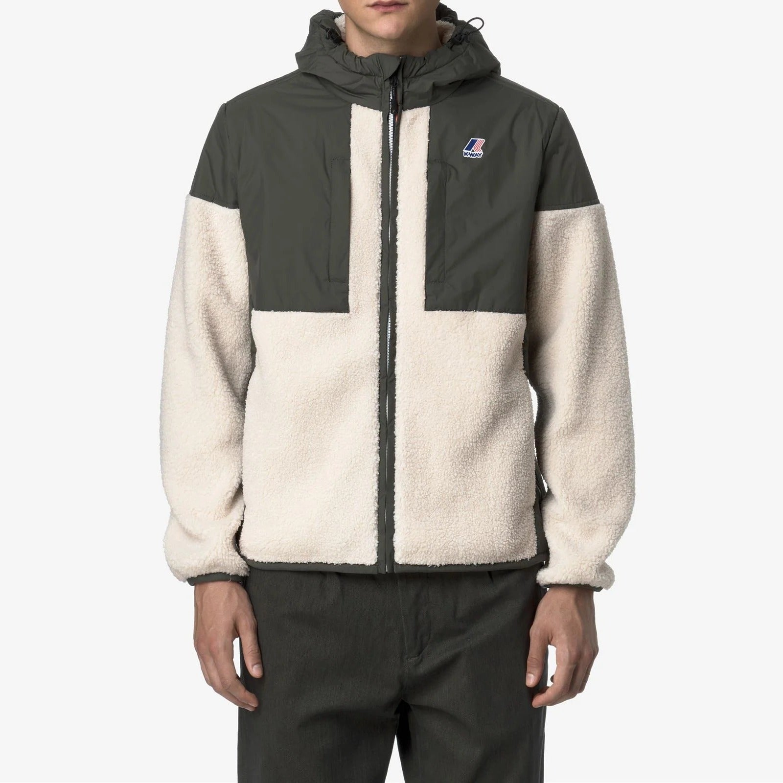 K-Way Samson K5122SW Giacca uomo verde sherpa