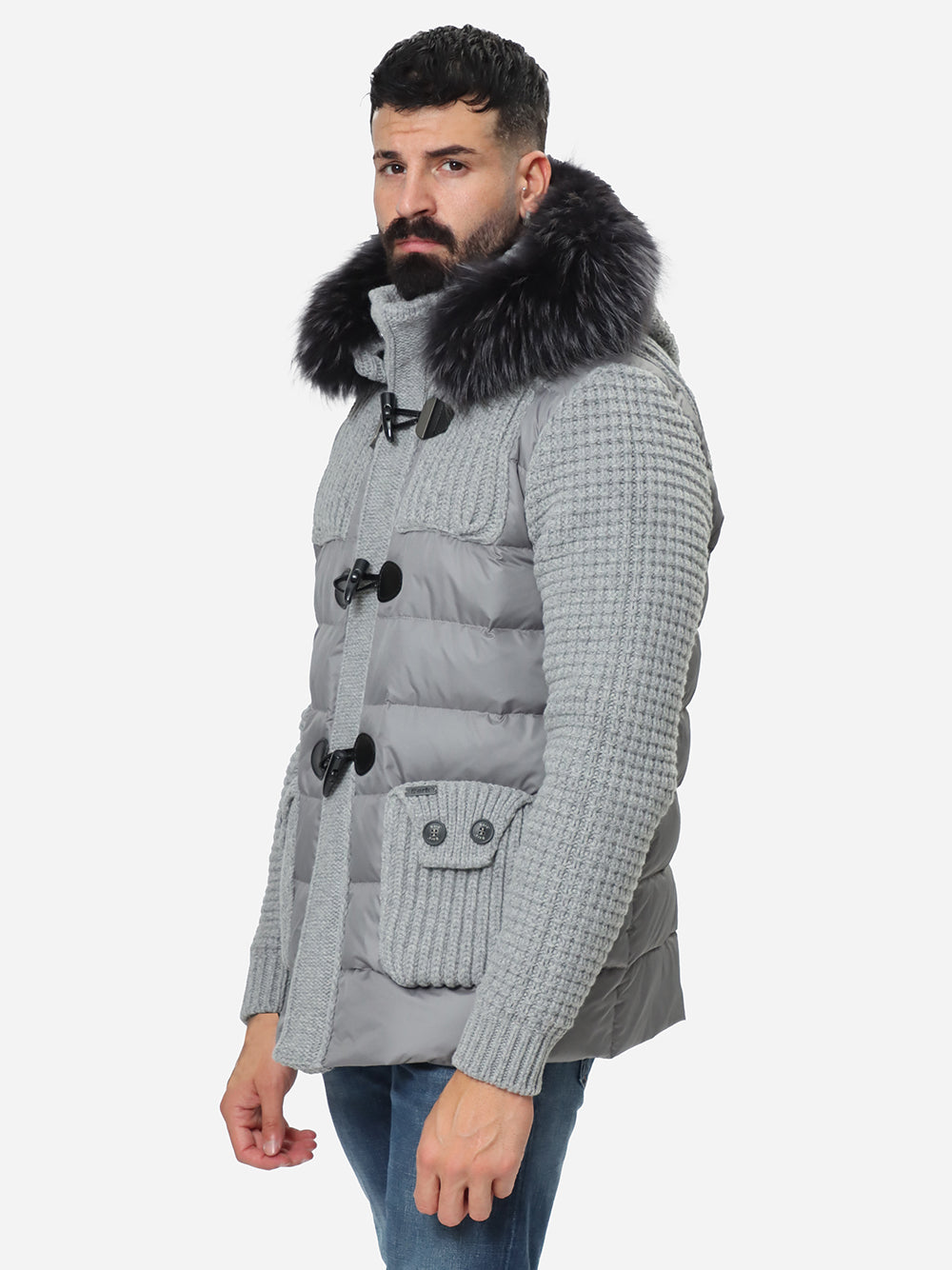 Bark 8036/C Giubbotto Uomo Grigio Piuma d'Oca