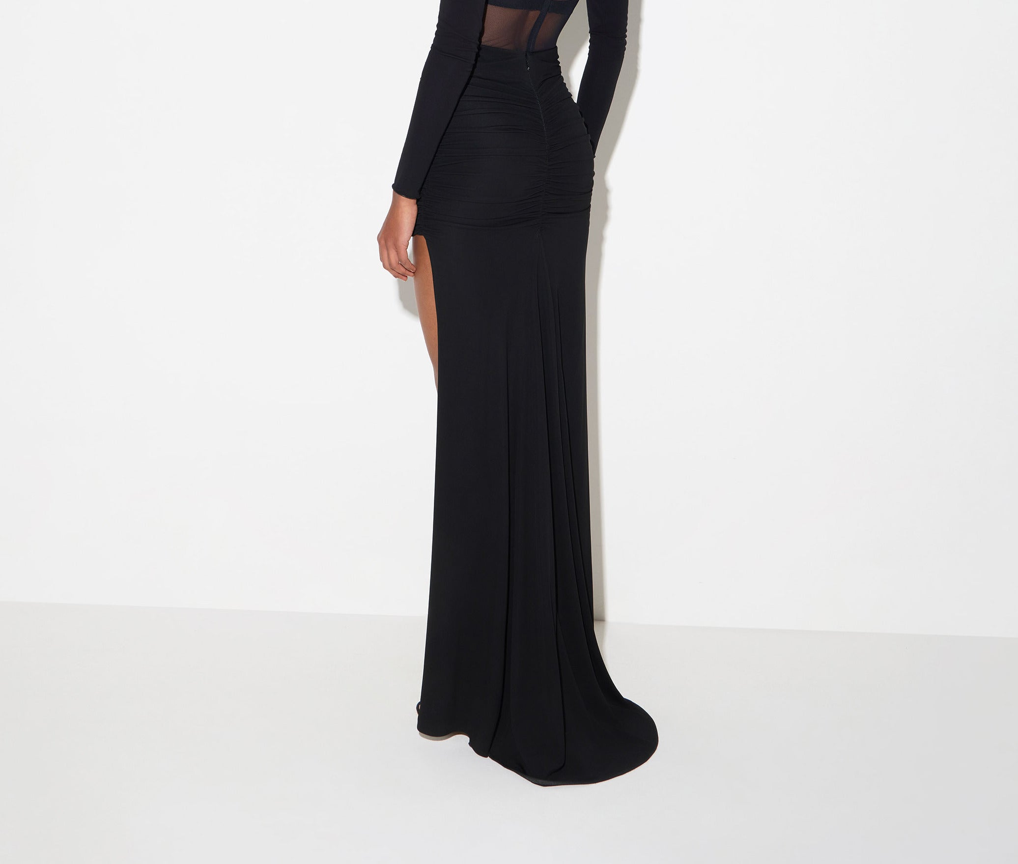 Elisabetta Franchi GO24867E2 gonna nera placche logo