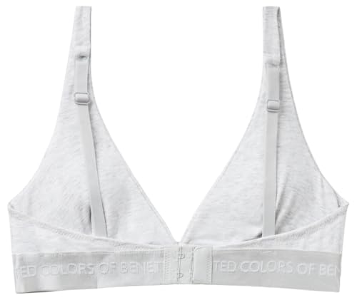 Benetton 3OP81R01F Reggiseno Donna Grigio XS Cotone