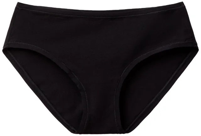 Benetton 3zqm1s026 slip donna nero cotone organico