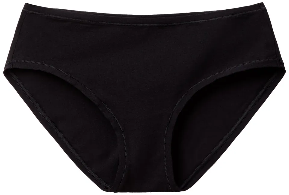 Benetton 3zqm1s026 slip donna nero cotone organico