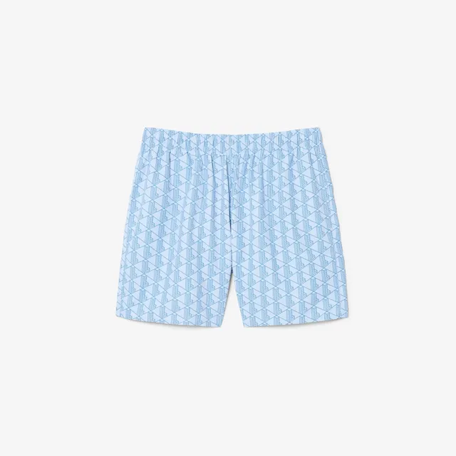 Lacoste MH9086 Jacquard Monogram Boxer Mare Blu Taglia S