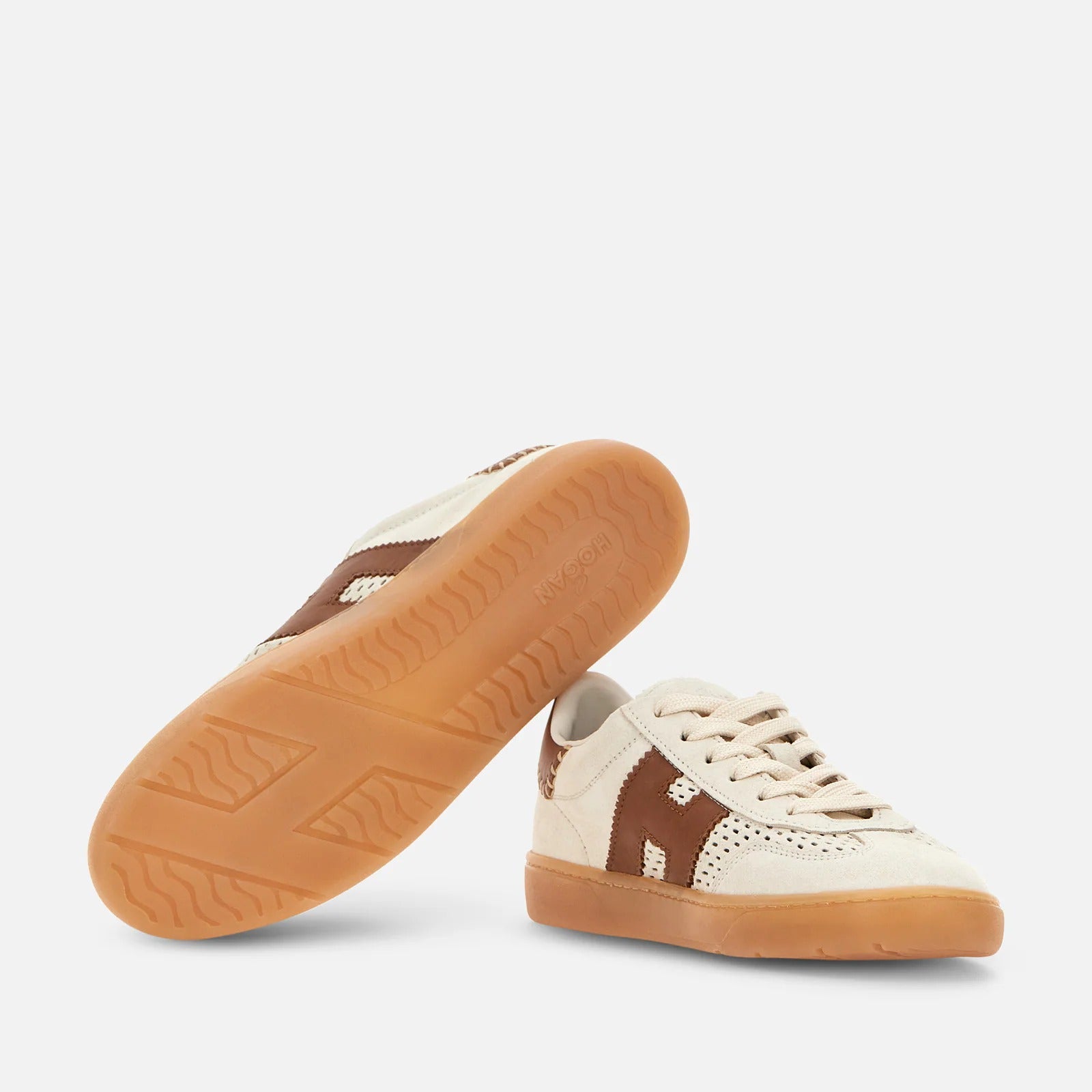 Hogan Cool HXW6470 Sneakers Beige Marrone camoscio