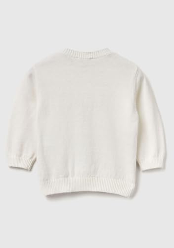 Benetton Maglieria maglione bimbo 68 bianco cotone righe