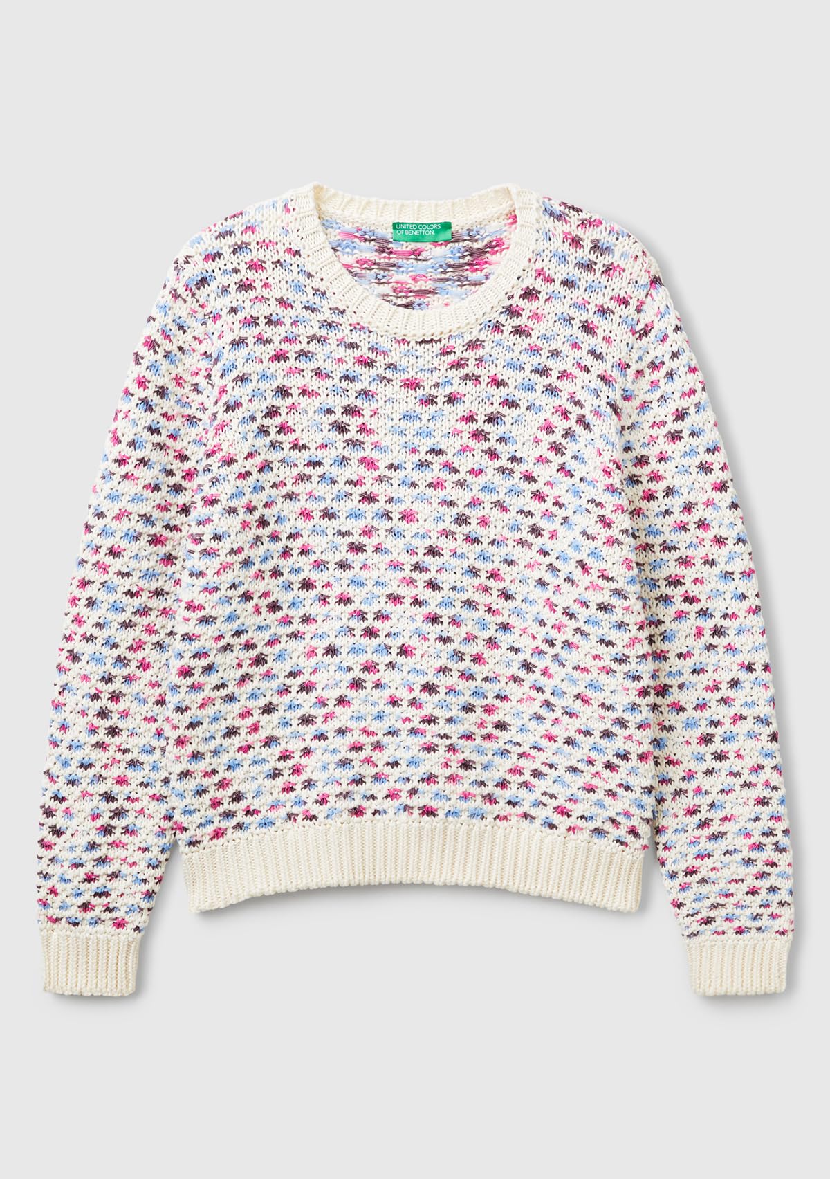 Benetton Maglieria 1198E10D8 Maglione Donna Girocollo Taglia M