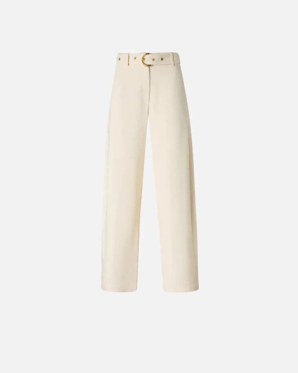 Pinko Lexy 106492 A2W6 Pantalone Bianco Gamba Dritta