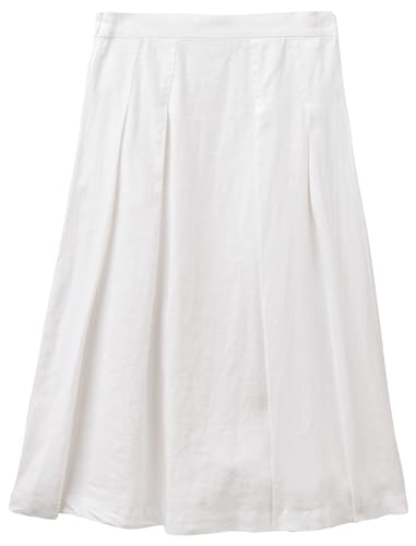 Benetton Gonne 4AGHD0039 Midi Lino Bianco Ottico 36