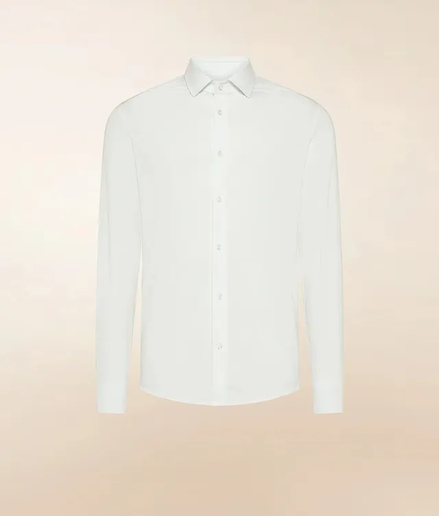 Cruna Manhattan 003 camicia uomo bianco slim fit