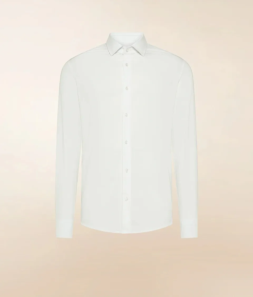 Cruna Manhattan 003 camicia uomo bianco slim fit