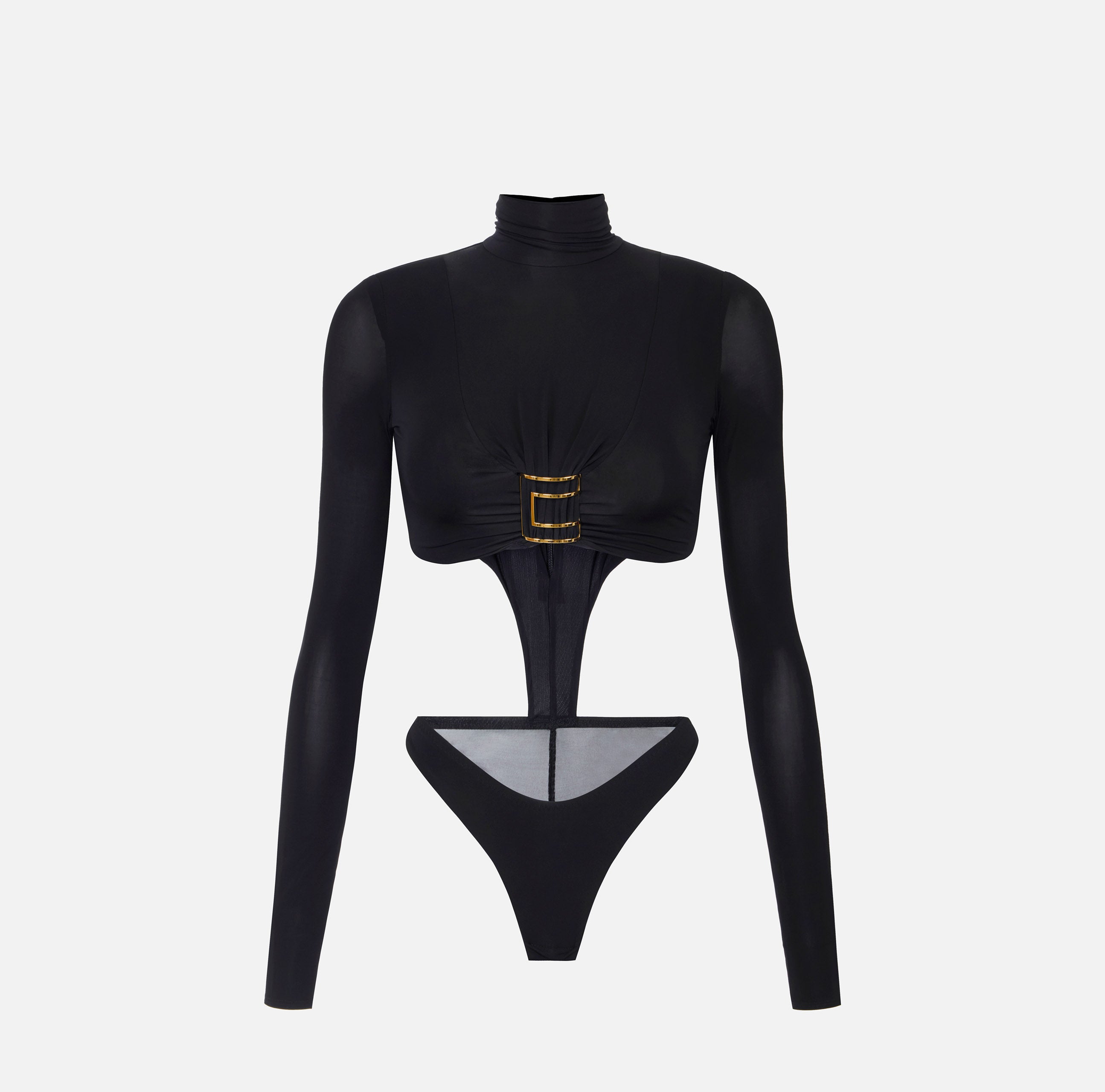 Elisabetta Franchi BO05567E2 body donna nero cut-out